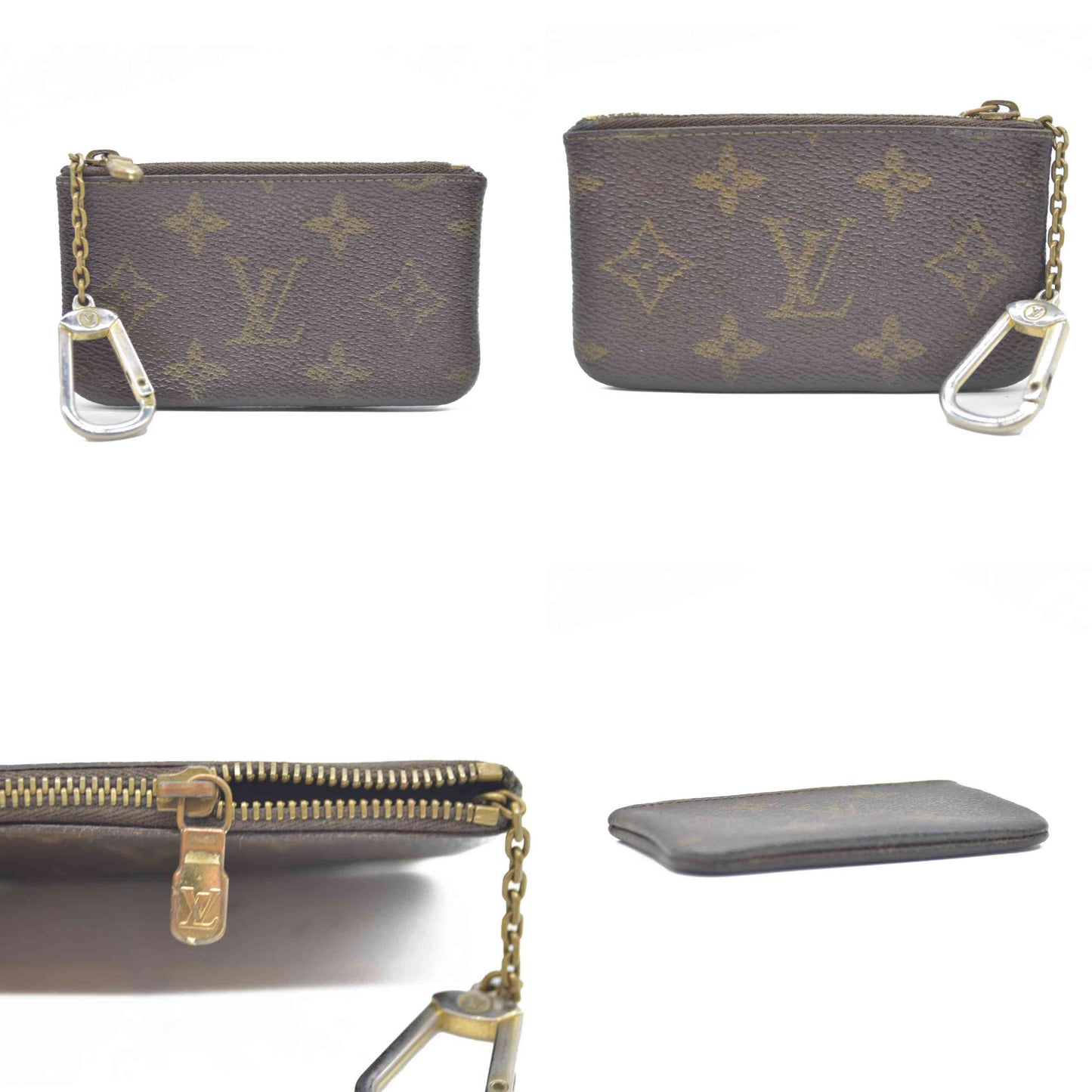 LOUIS VUITTON Monogram Coin Purse Key Pochette Cles