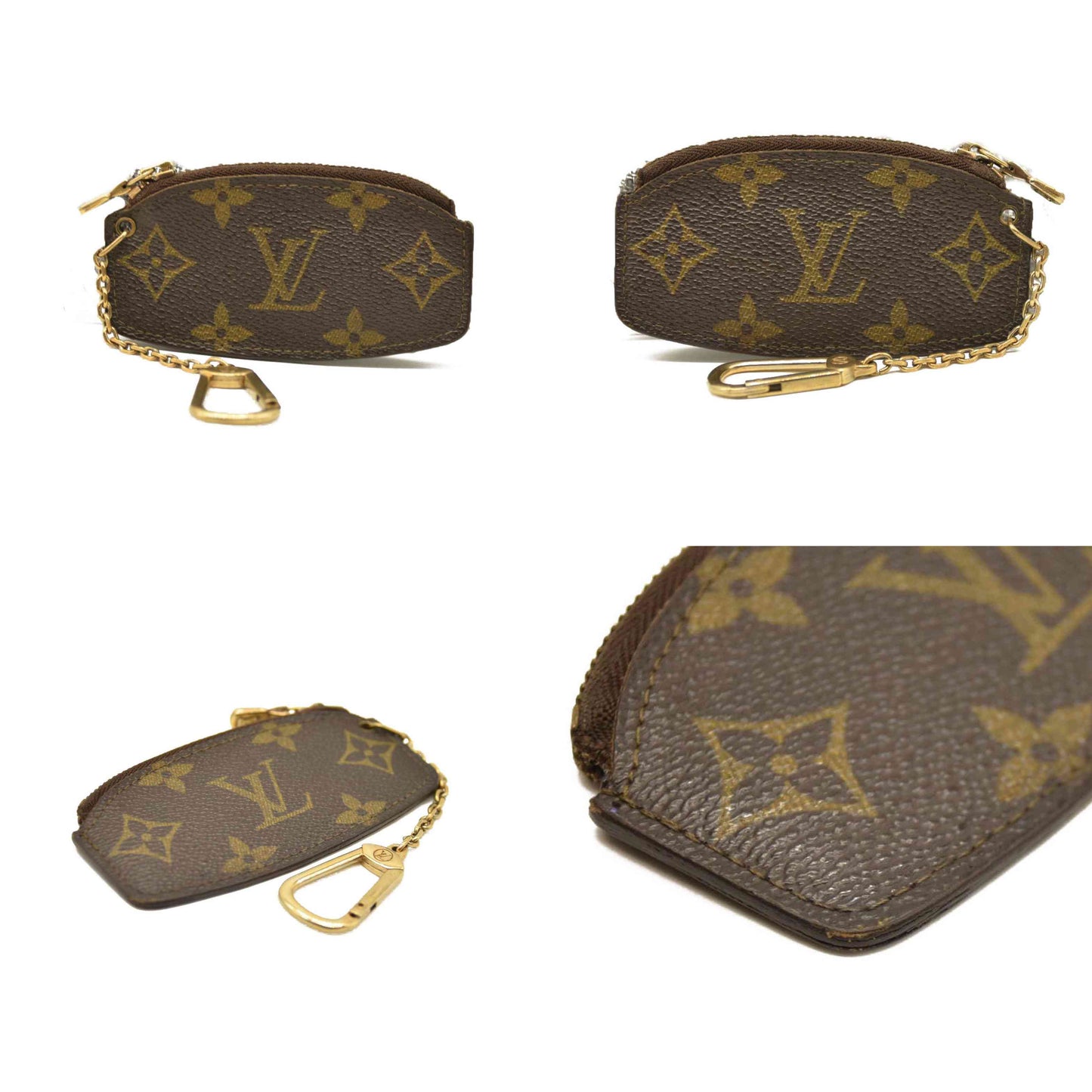 Louis Vuitton Monogram Etui Crepier Coin Purse Wallet Brown 8092AN