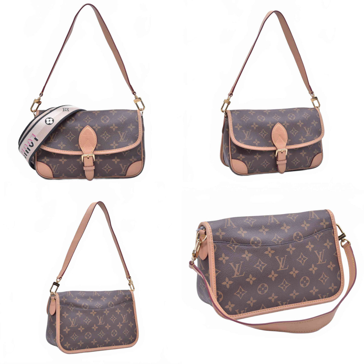 $2700 RFID Louis Vuitton Monogram Diane Black Shoulder Bag