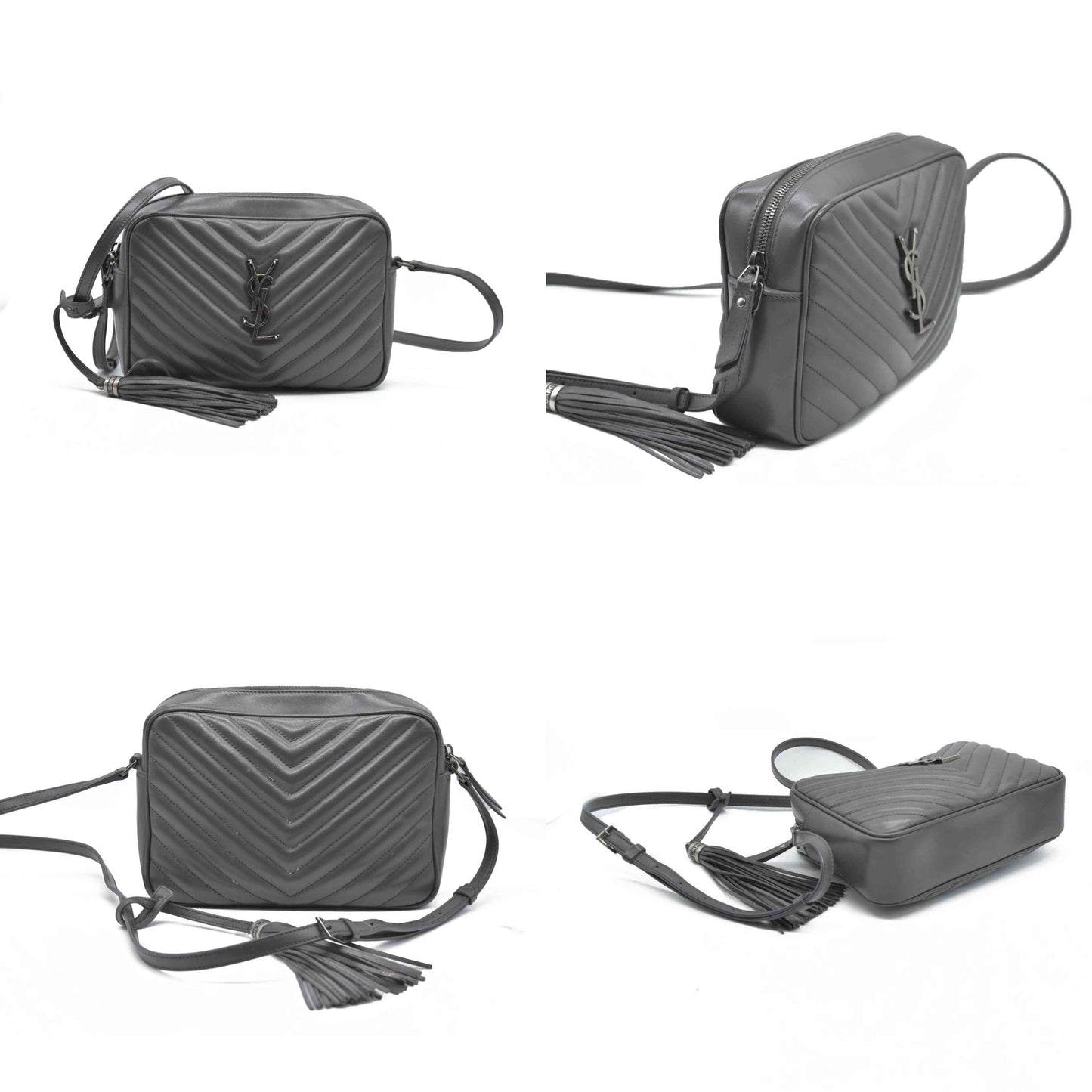 $1690 Saint Laurent Chevron Lou Camera