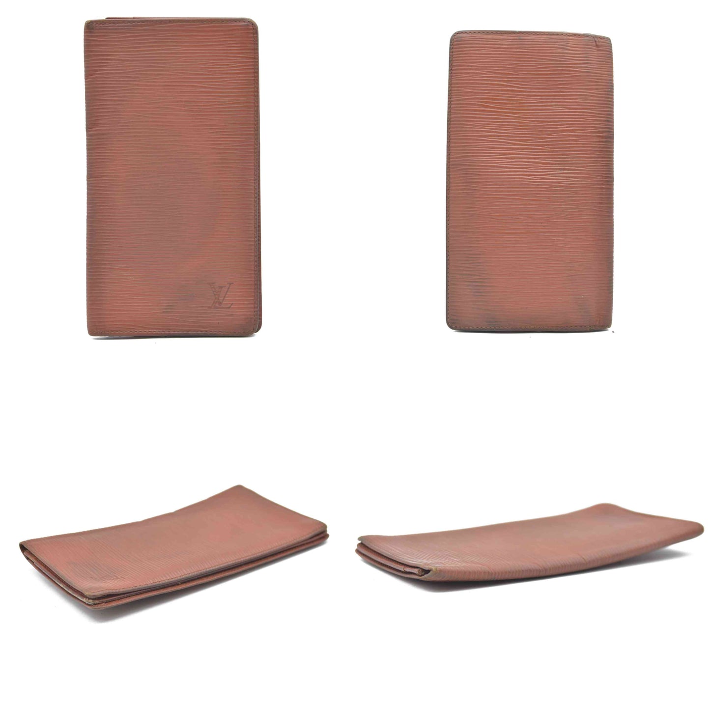 $605 Louis Vuitton Epi Checkbook Cover Brown CA0945 2005
