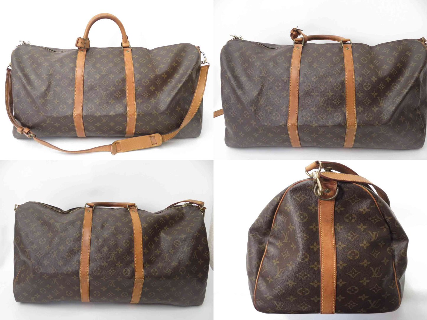 $2690 1990 Louis Vuitton Monogram Keepall Bandouliere 60 VI0950