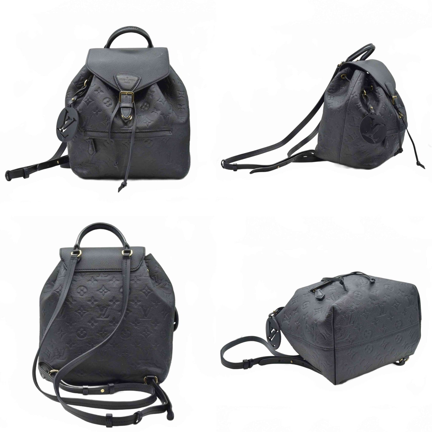 $2980 Louis Vuitton Empreinte Montsouris PM Black RFID