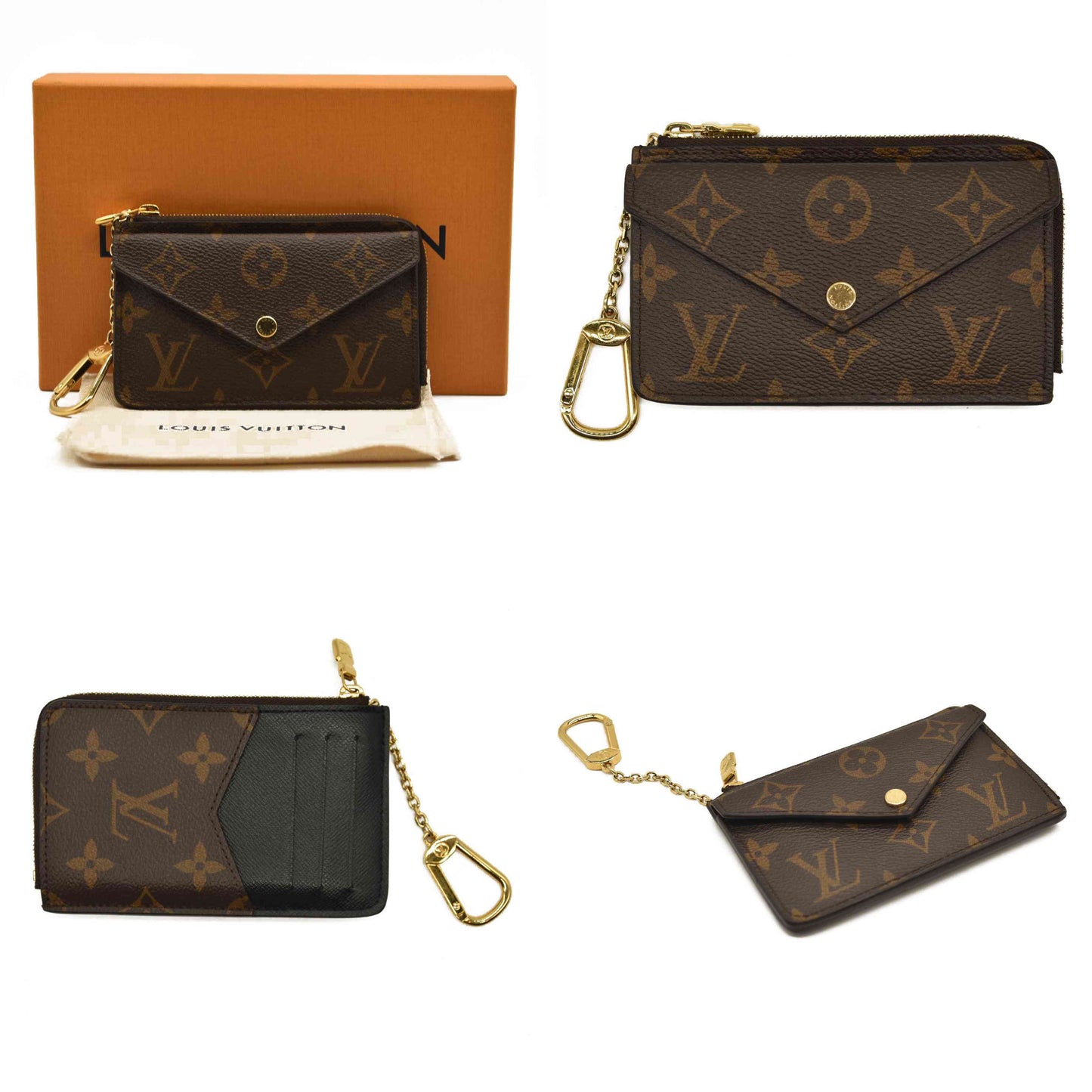 LOUIS VUITTON  Monogram Recto Verso Card Holder Black