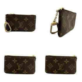 Louis Vuitton Monogram Pochette Cles Wallet Coin Purse Brown 861