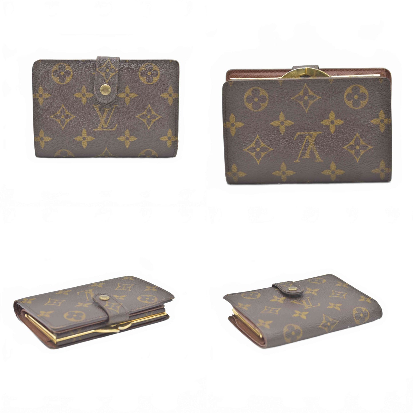 $750 2003 Louis Vuitton Monogram French Purse Wallet CA0093