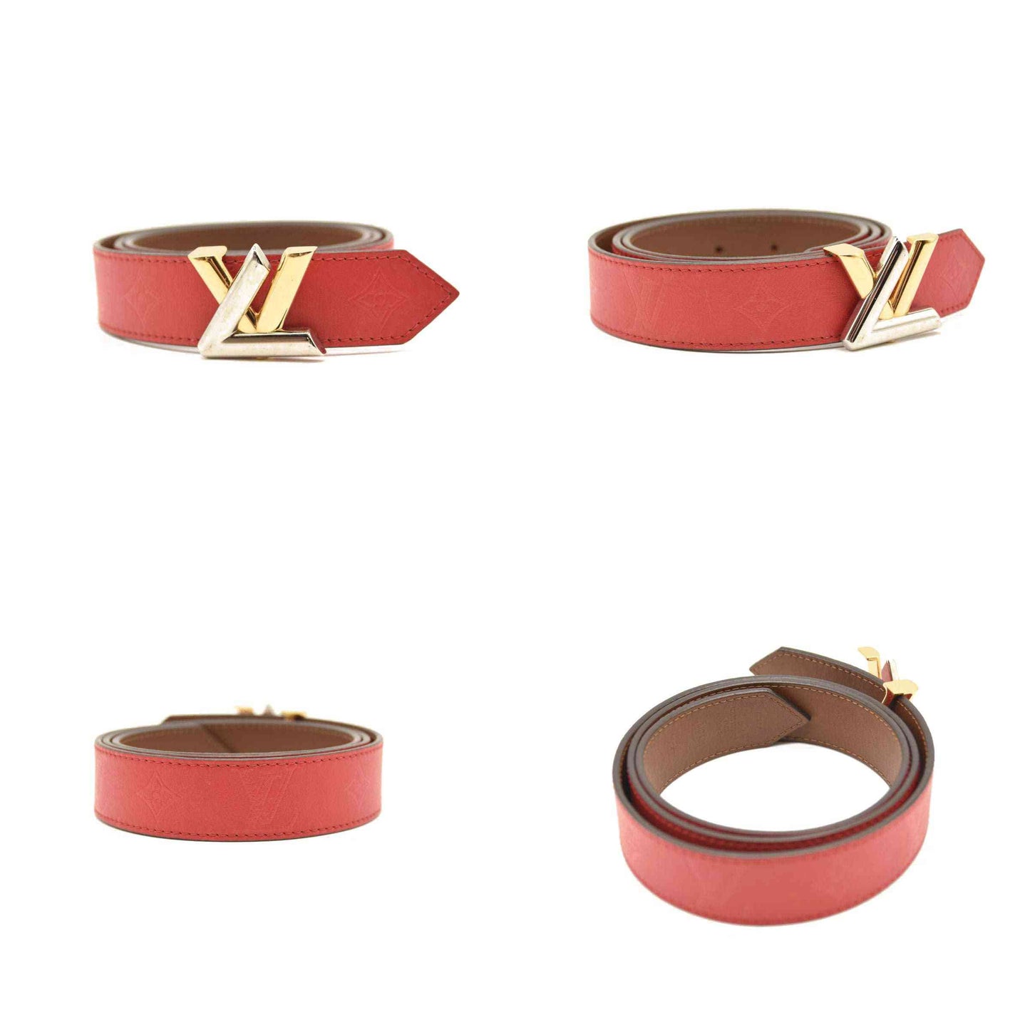 LOUIS VUITTON Epi 30mm LV Twist Belt 85 34 Coquelicot