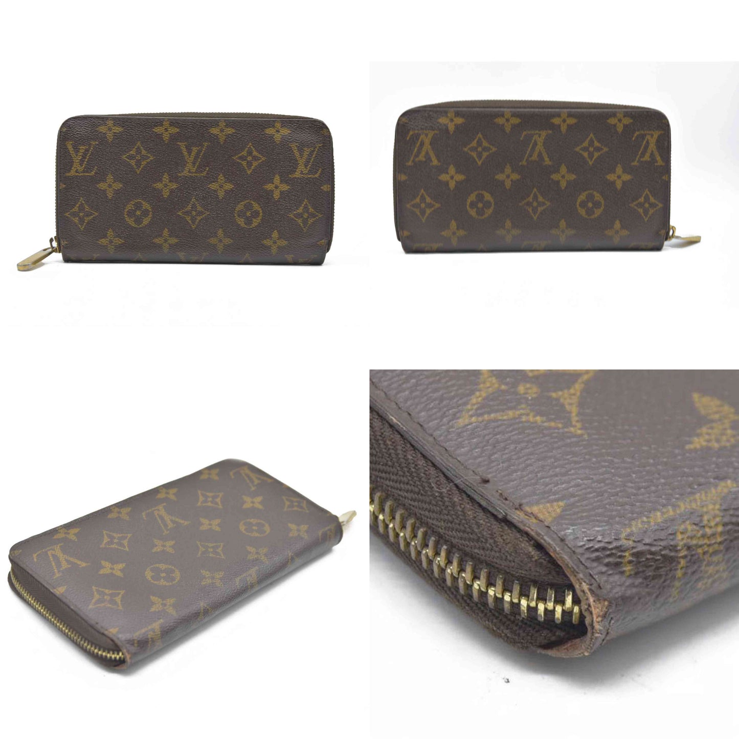 AUCTION $915 Louis Vuitton  Monogram Zippy Wallet CA0122