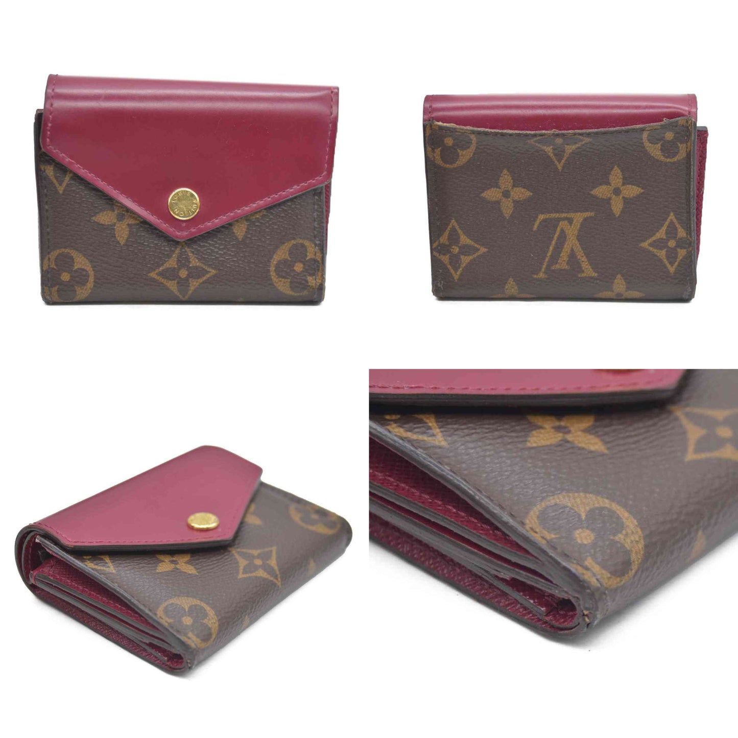 Louis Vuitton Monogram Portefeuille Zoe Mini Trifold Wallet Brown MI2290