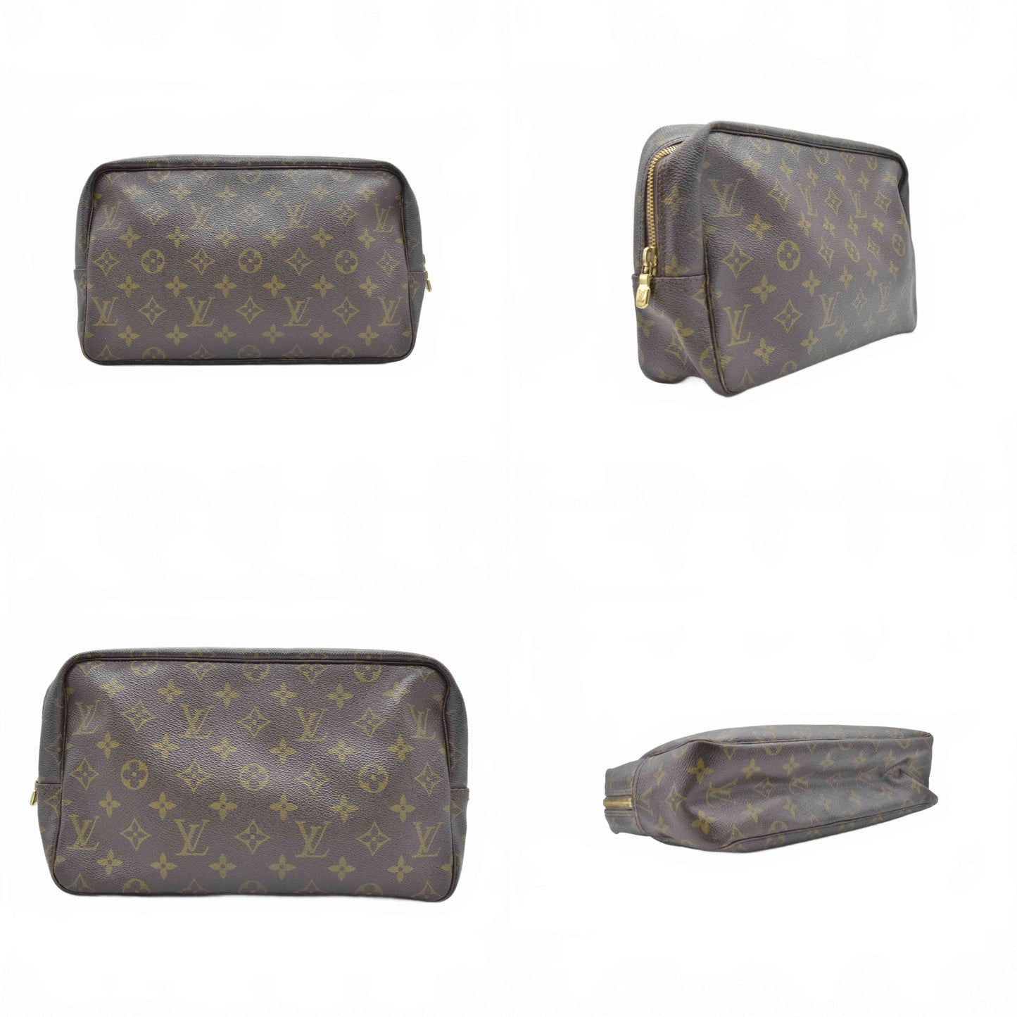 $600 Louis Vuitton Monogram Trousse Toilette 28 Clutch Pouch Bag 882NO