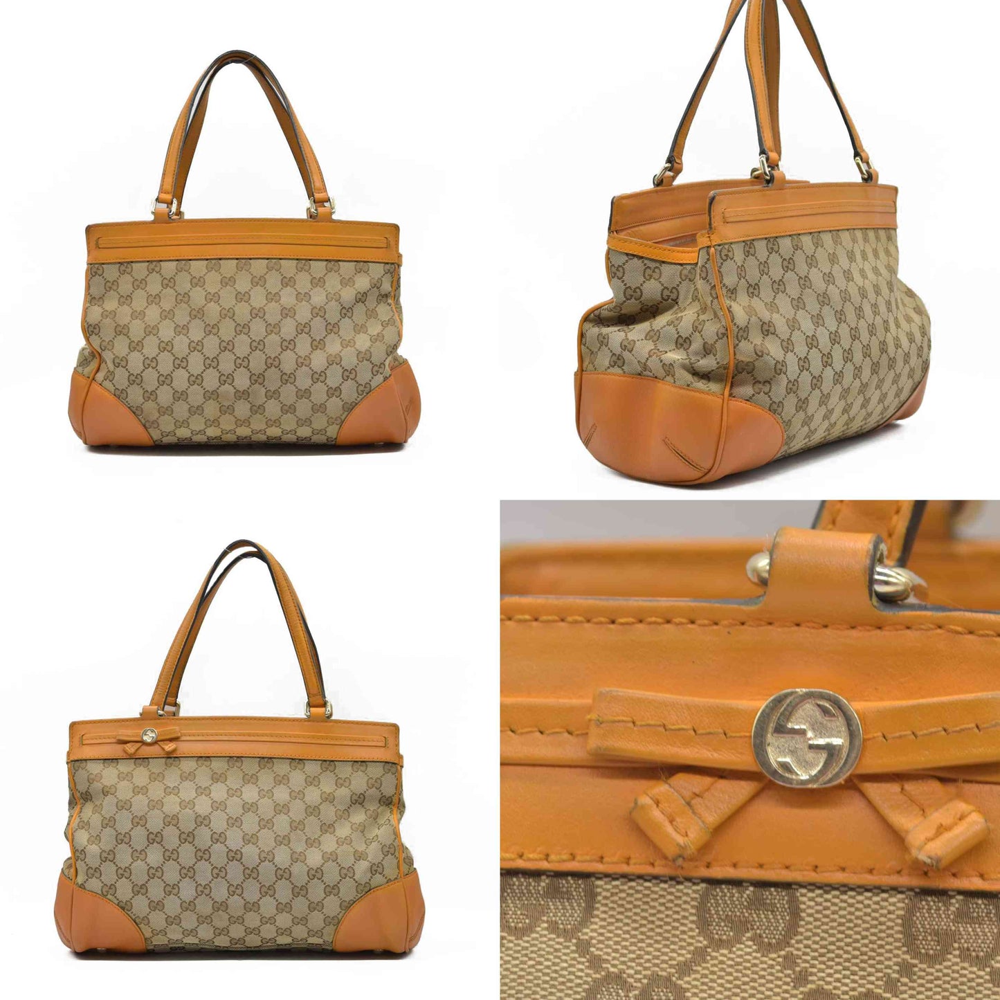 $950 Gucci  GG Canvas Medium Mayfair Tote CONSIGNMENT