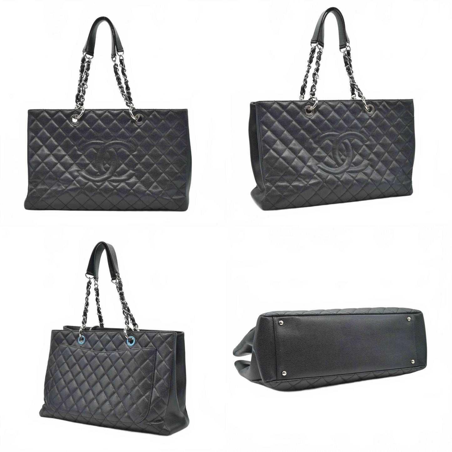 Chanel Caviar Quilted XL Grand Shopping Tote GST Black