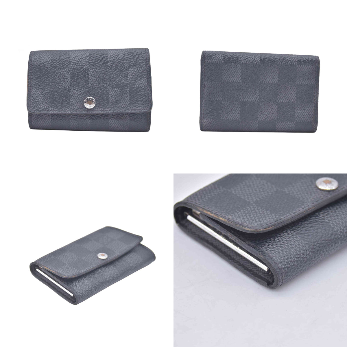 $395 2019 Louis Vuitton Graphite Multicles 6 Key Holder CT3159 CONSIGNMENT 10021147
