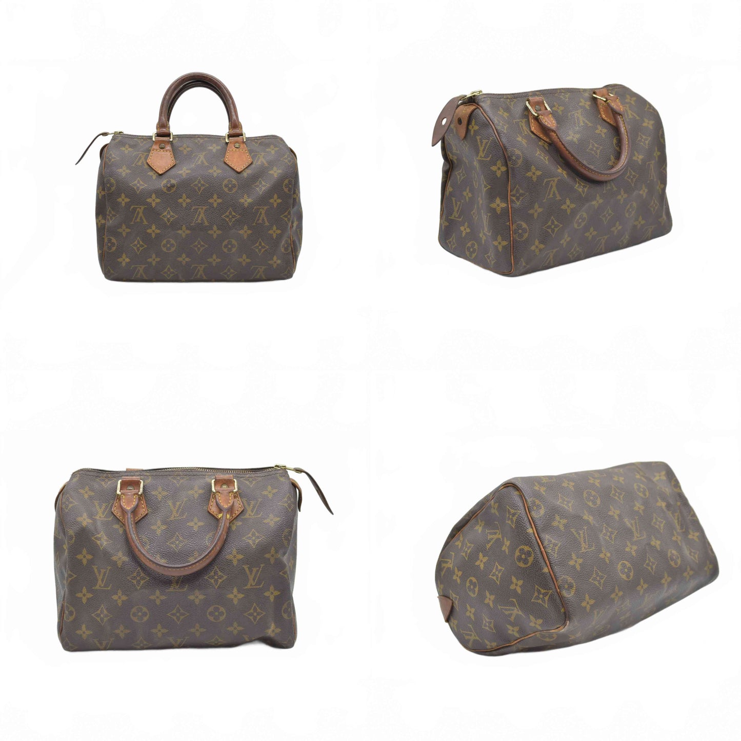 1998 $1490 Louis Vuitton Speedy 25 Handbag Monogram Brown SP1928