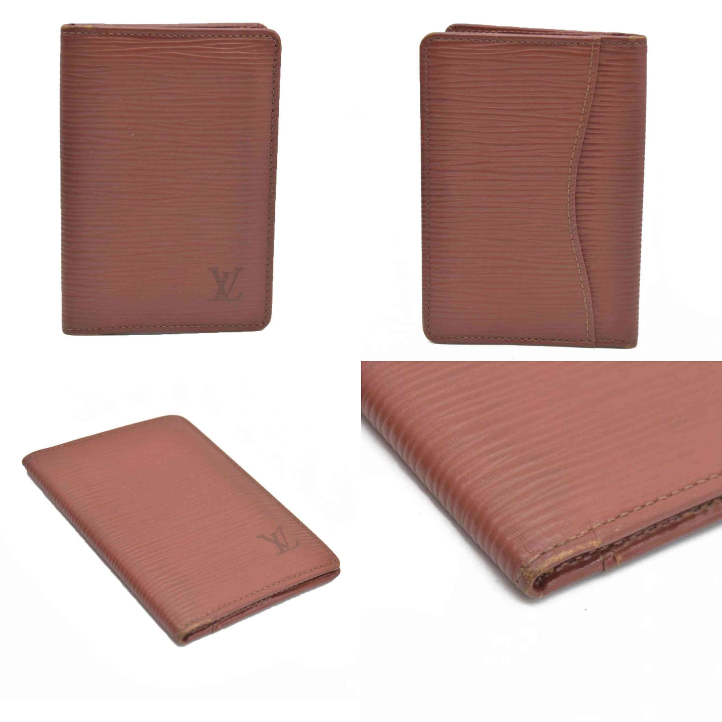 $505 LOUIS VUITTON Epi Organizer de Poche Card Case