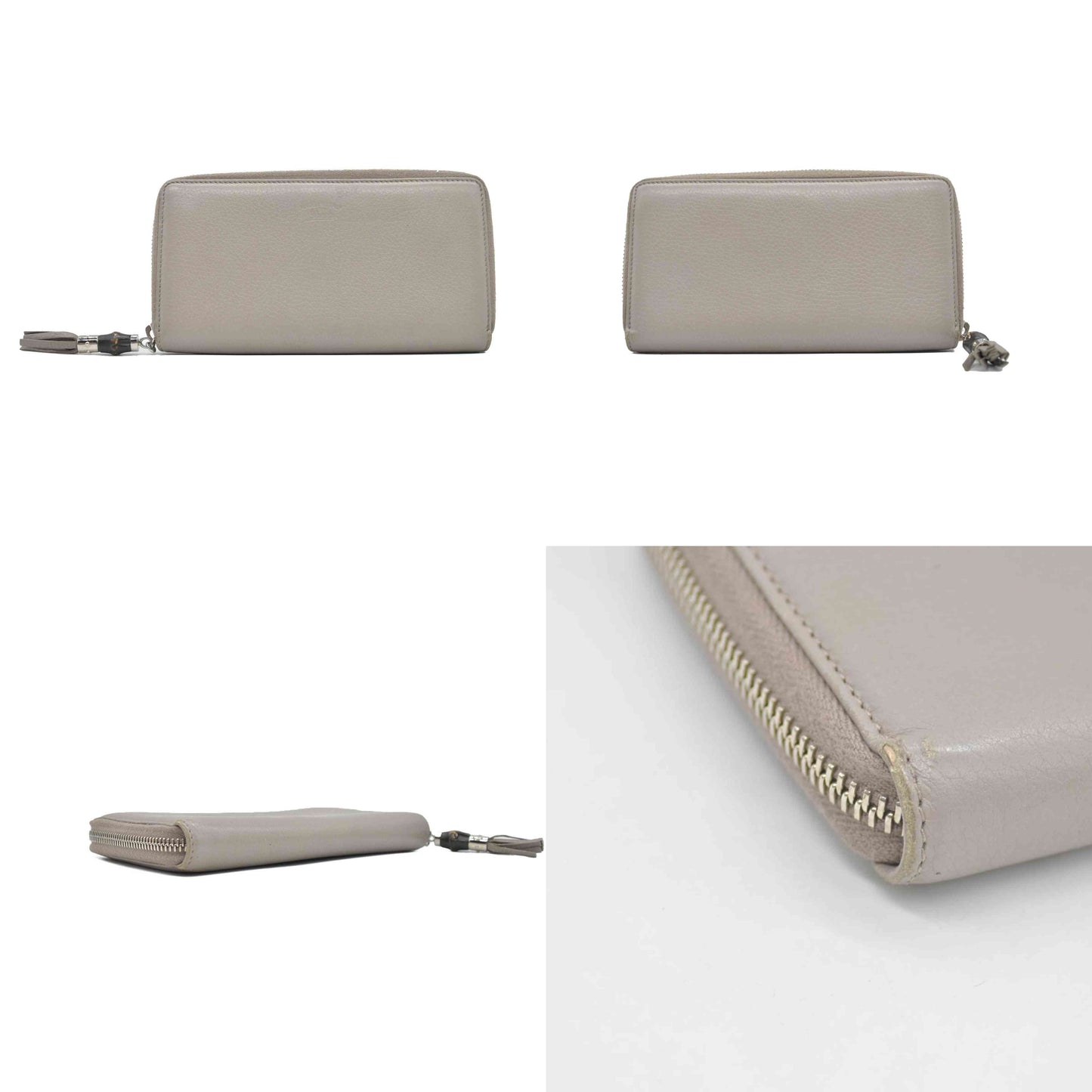 $660 Gucci Bamboo Tassel Continental Bamboo Accent Continental Wallet CONSIGNMENT