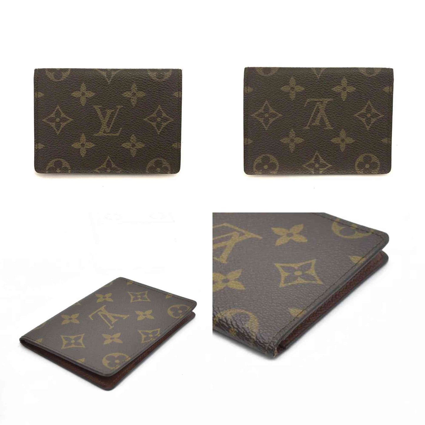 $350  Louis Vuitton Monogram Porte 2 Cartes Vertical Pass Card Case 863A2