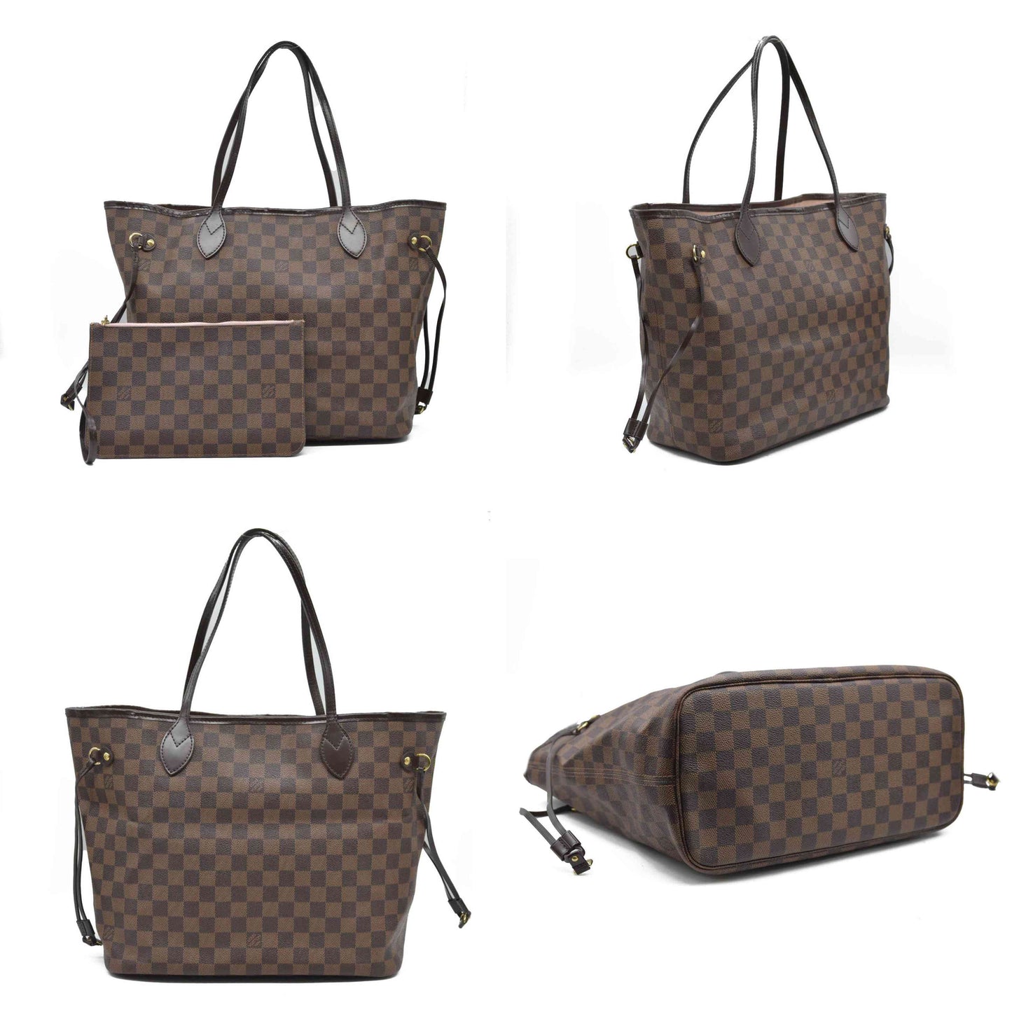 Louis Vuitton  Damier Ebene Neo Neverfull MM Rose Ballerine AR1128