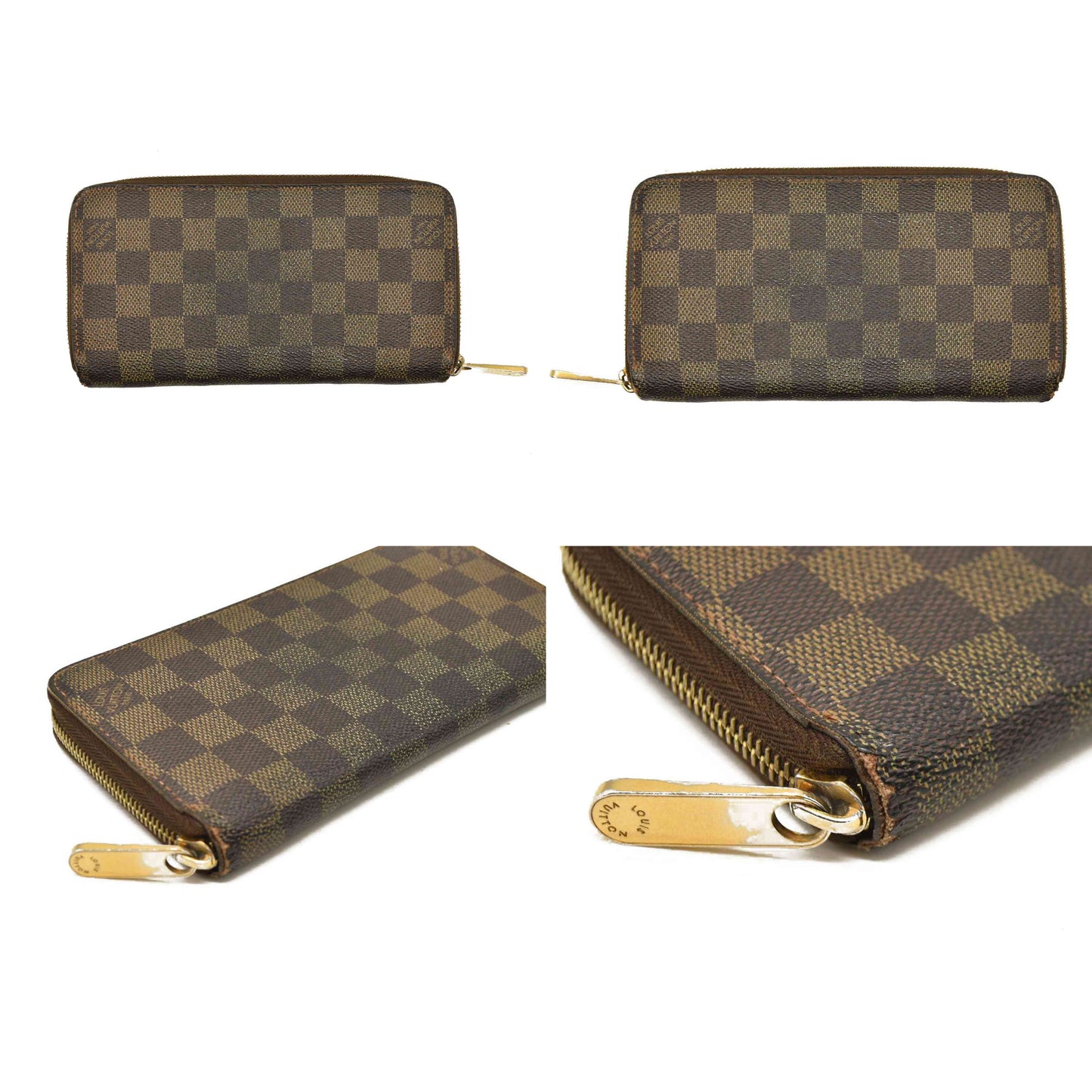 LOUIS VUITTON Damier Ebene Zippy Wallet CA1049
