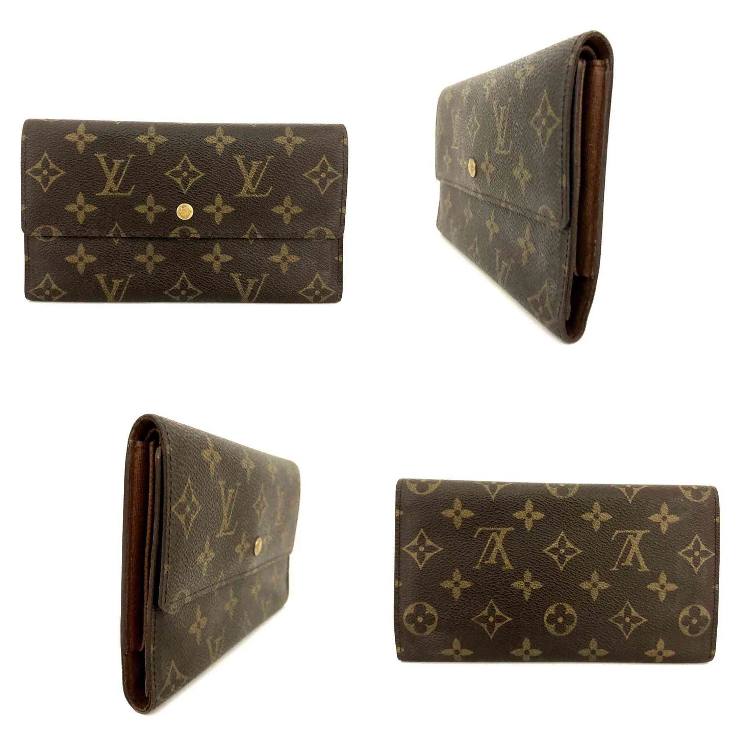 Louis Vuitton Monogram Porte Tresor International Trifold Long Wallet MI1914