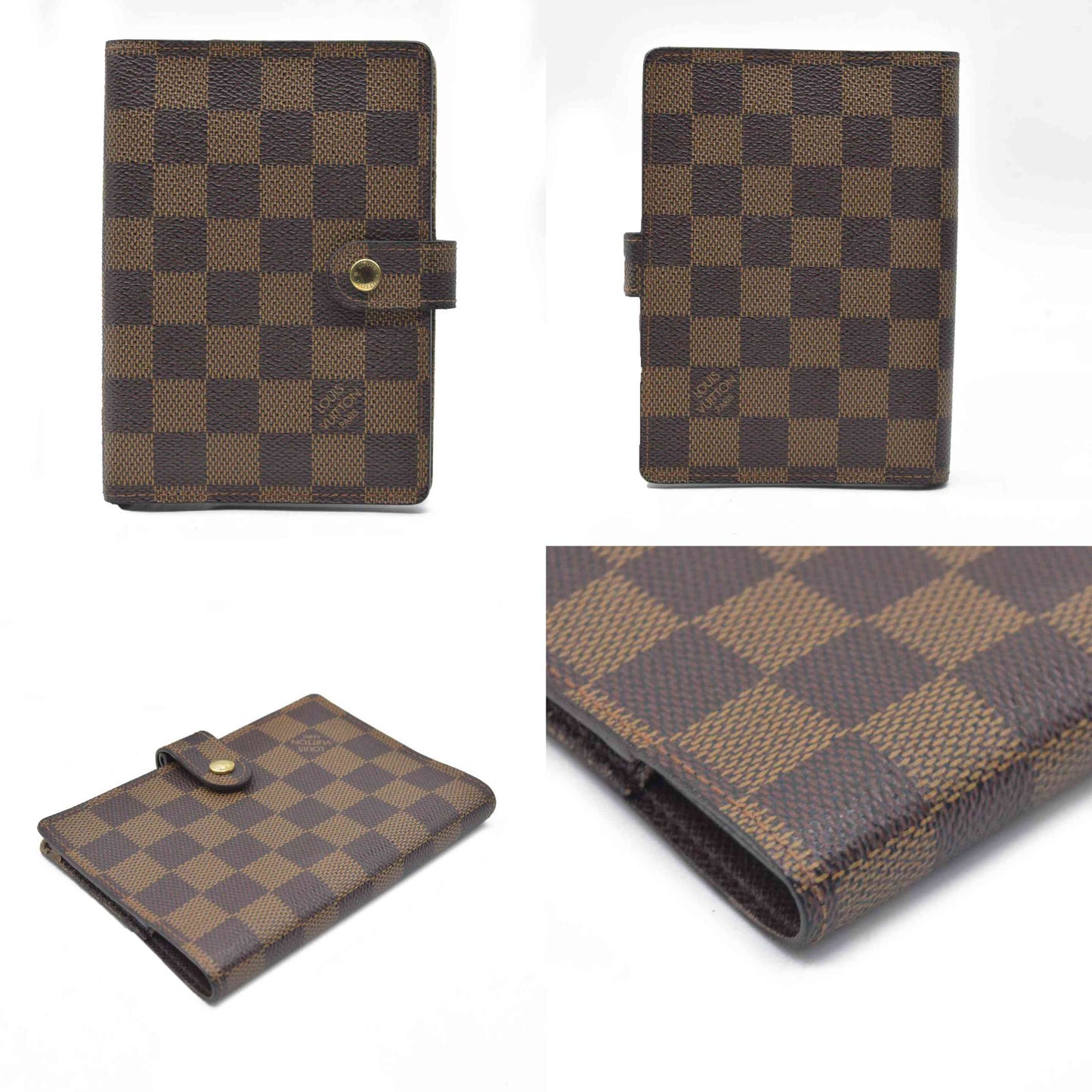 Louis Vuitton  Damier Ebene Small Ring Agenda Cover CA1002
