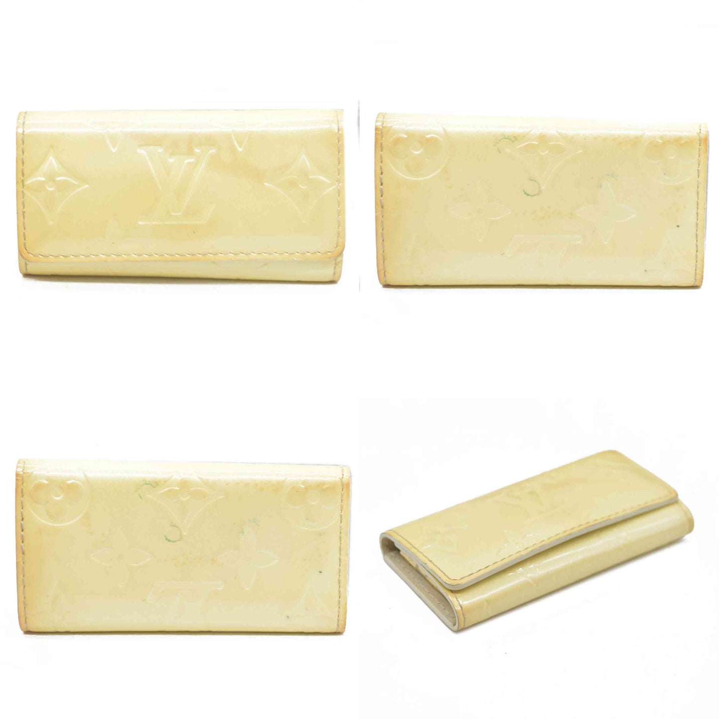 $345 Louis Vuitton Monogram Vernis Leather Multicles 4 Ring Key Case CA0046