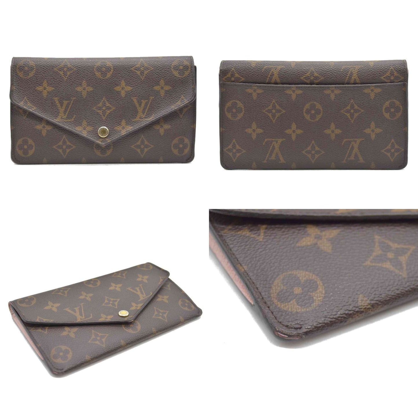 Louis Vuitton  Monogram Jeanne Wallet Rose Ballerine