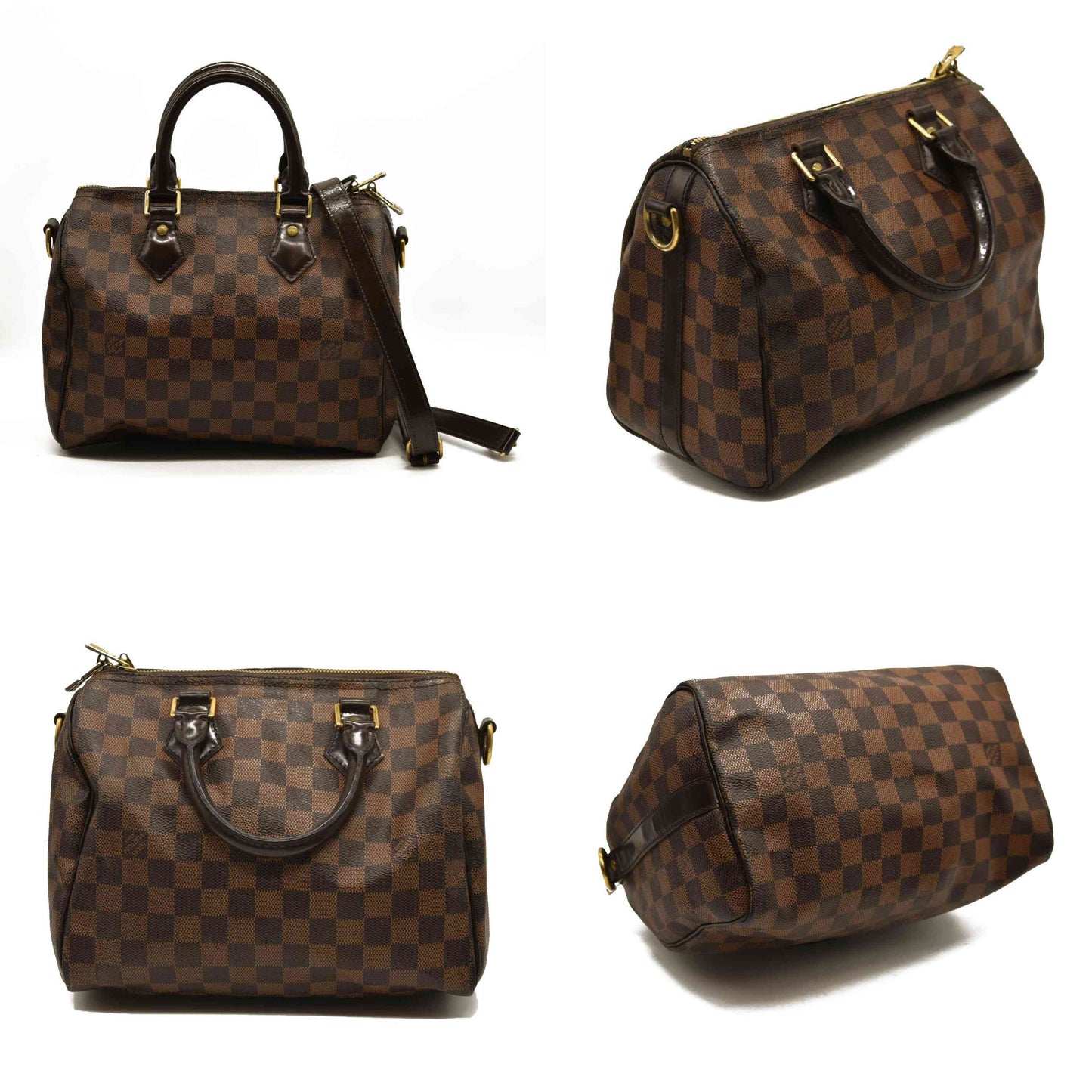 LOUIS VUITTON  Damier Ebene Speedy Bandouliere 25 CT3174