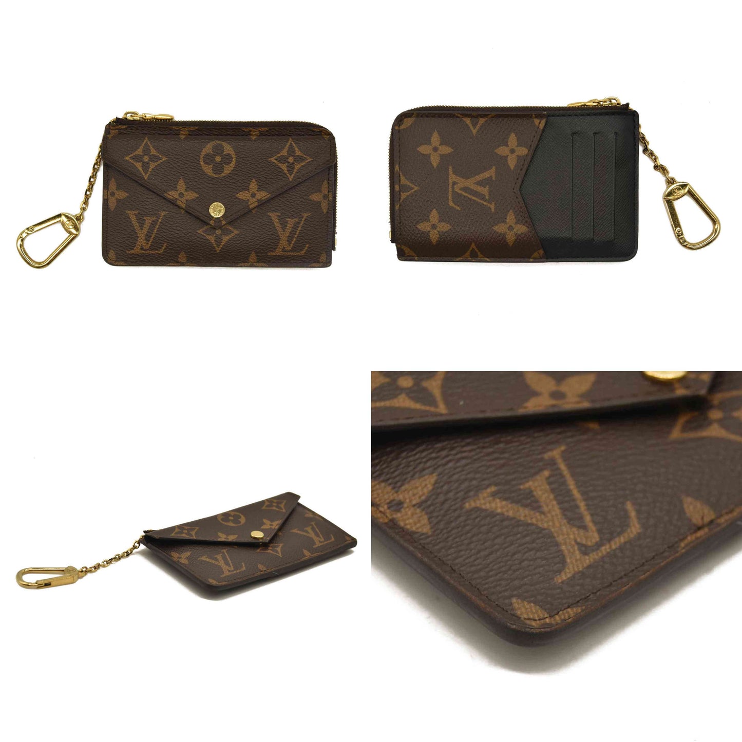 LOUIS VUITTON  Monogram Recto Verso Card Holder Black RFID