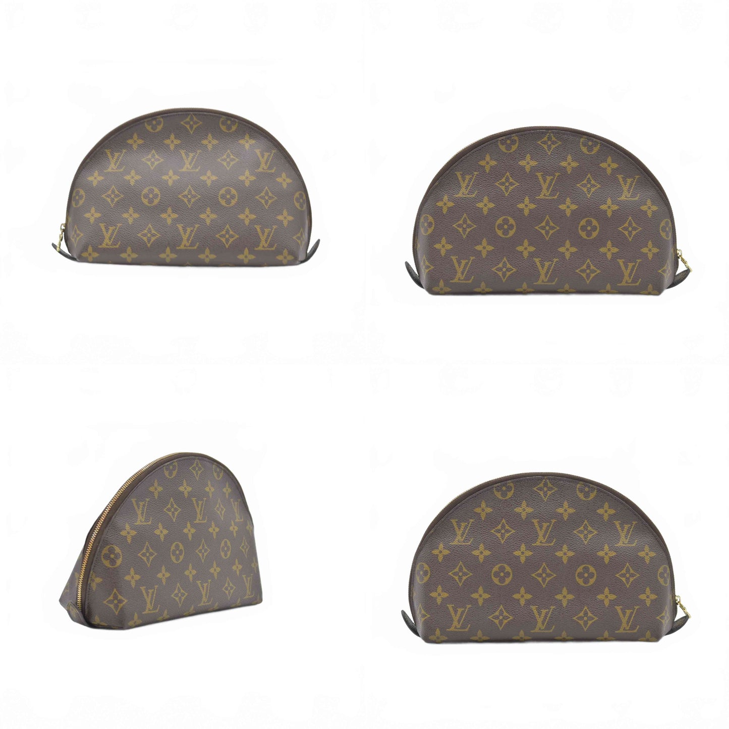 $1040 Louis Vuitton Monogram Trousse Demi Ronde cosmetic pouch CONSIGNMENT