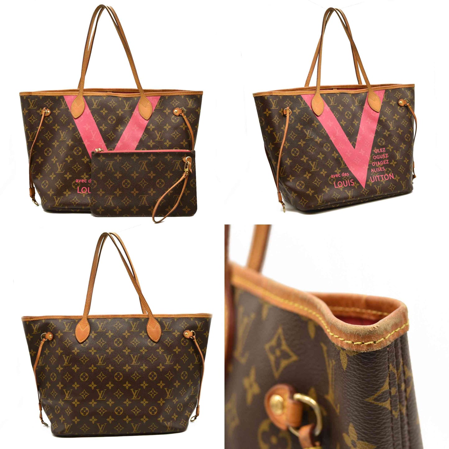 Louis Vuitton Monogram V Neverfull MM Grenade with Pouch CA1125