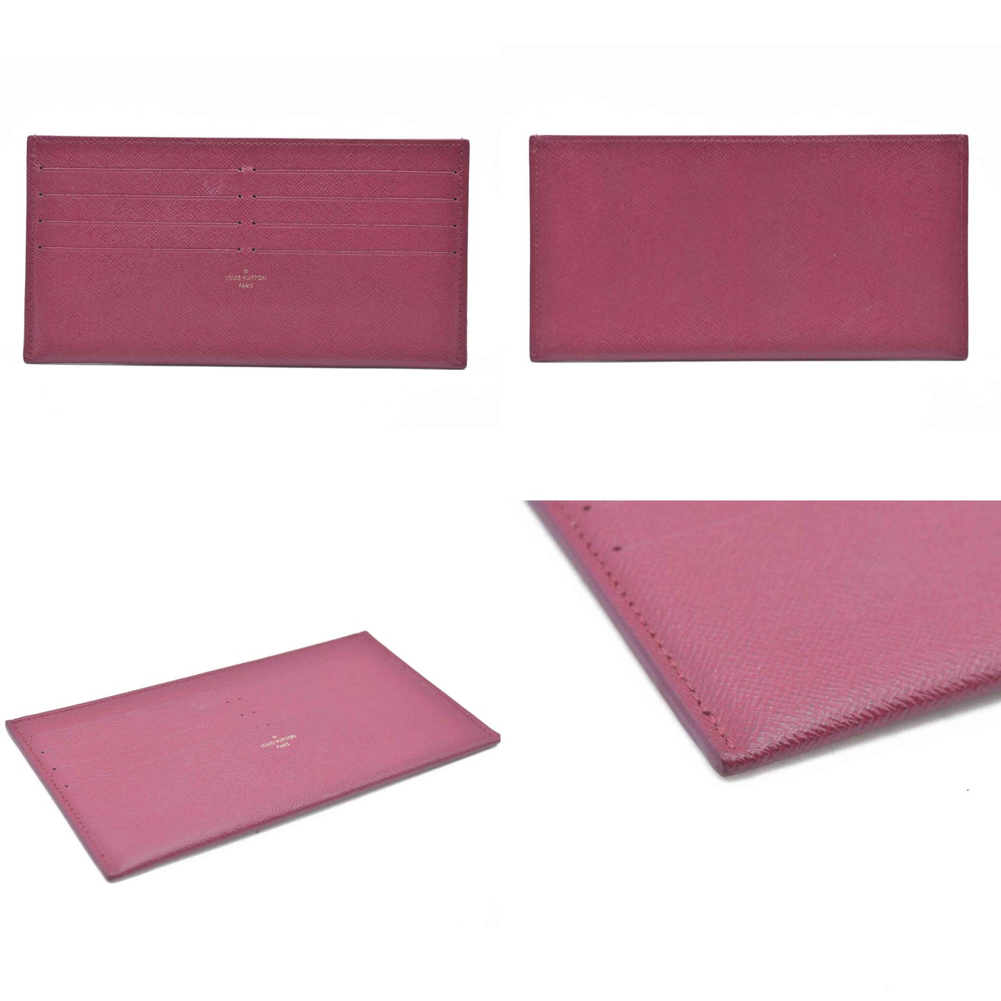 Louis Vuitton  Calfskin Pochette Felicie Card Holder Insert Fuchsia