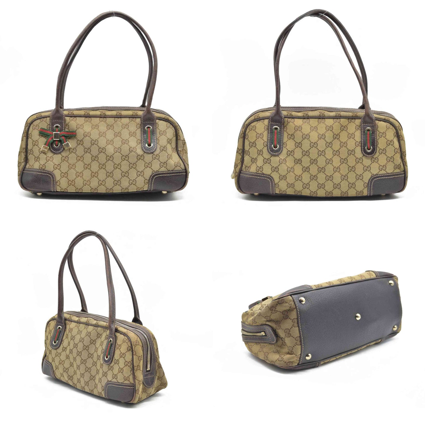 $890 Gucci GG Canvas Princy Boston Bag CONSIGNMENT