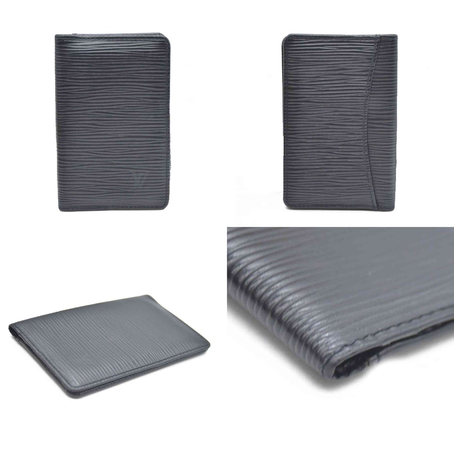 Louis Vuitton Epi De Poche Leather Pass Card Case Black SR0030