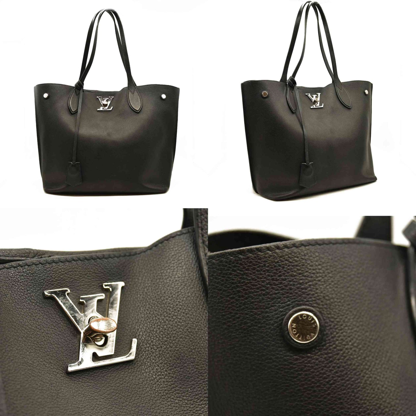 Louis Vuitton  Calfskin Lockme Go Tote Black  FL4158