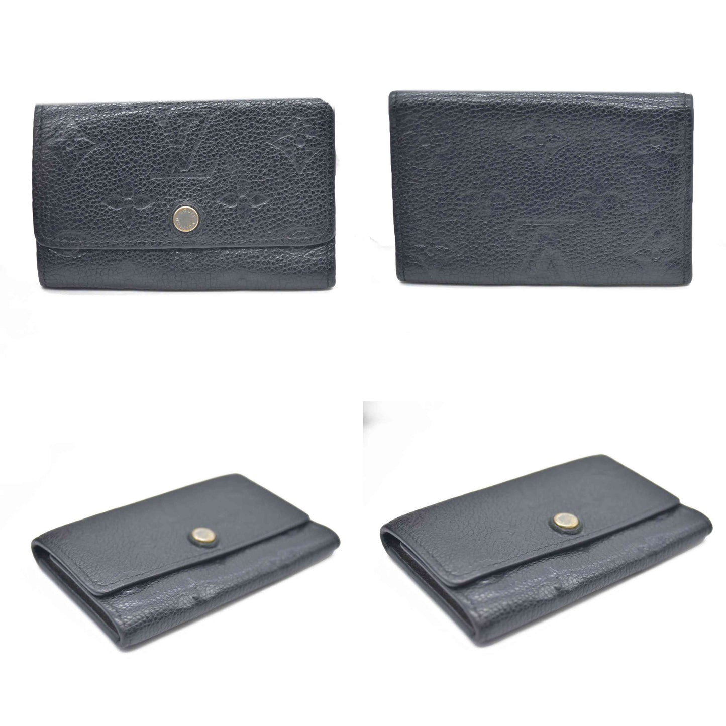 Louis Vuitton Monogram Empreinte 6 Ring Key Case Black
