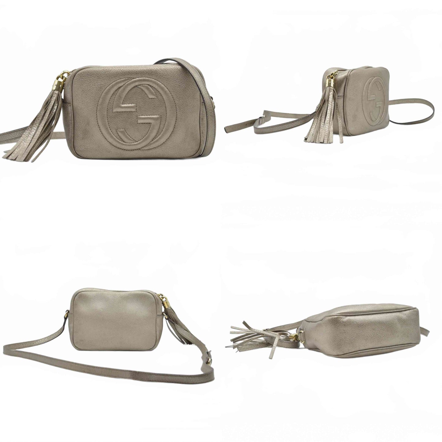 Gucci Gold Leather Small Soho Disco Crossbody Bag