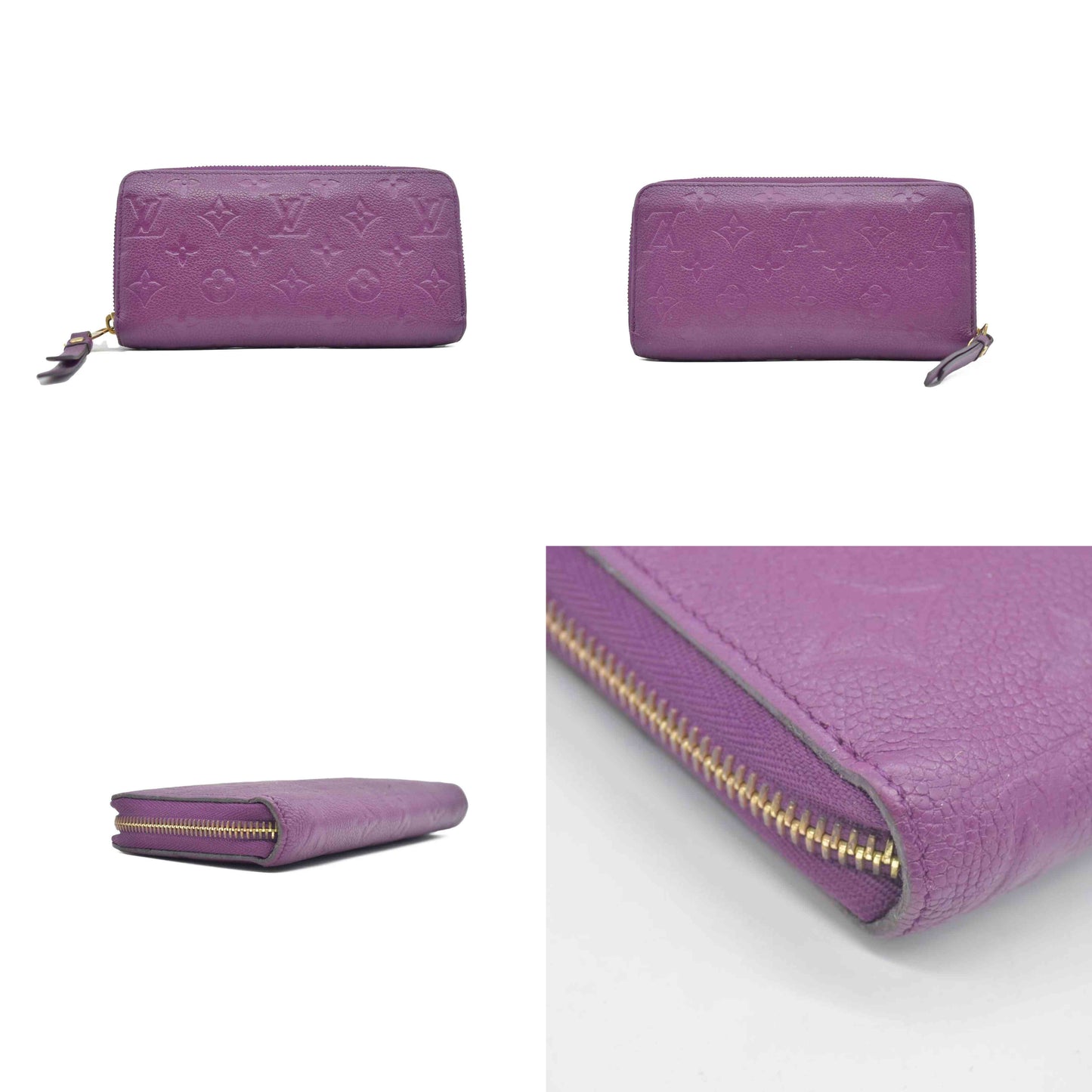 $1170 2014 Louis Vuitton Empreinte Zippy Wallet Raisin SP0144 CONSIGNMENT