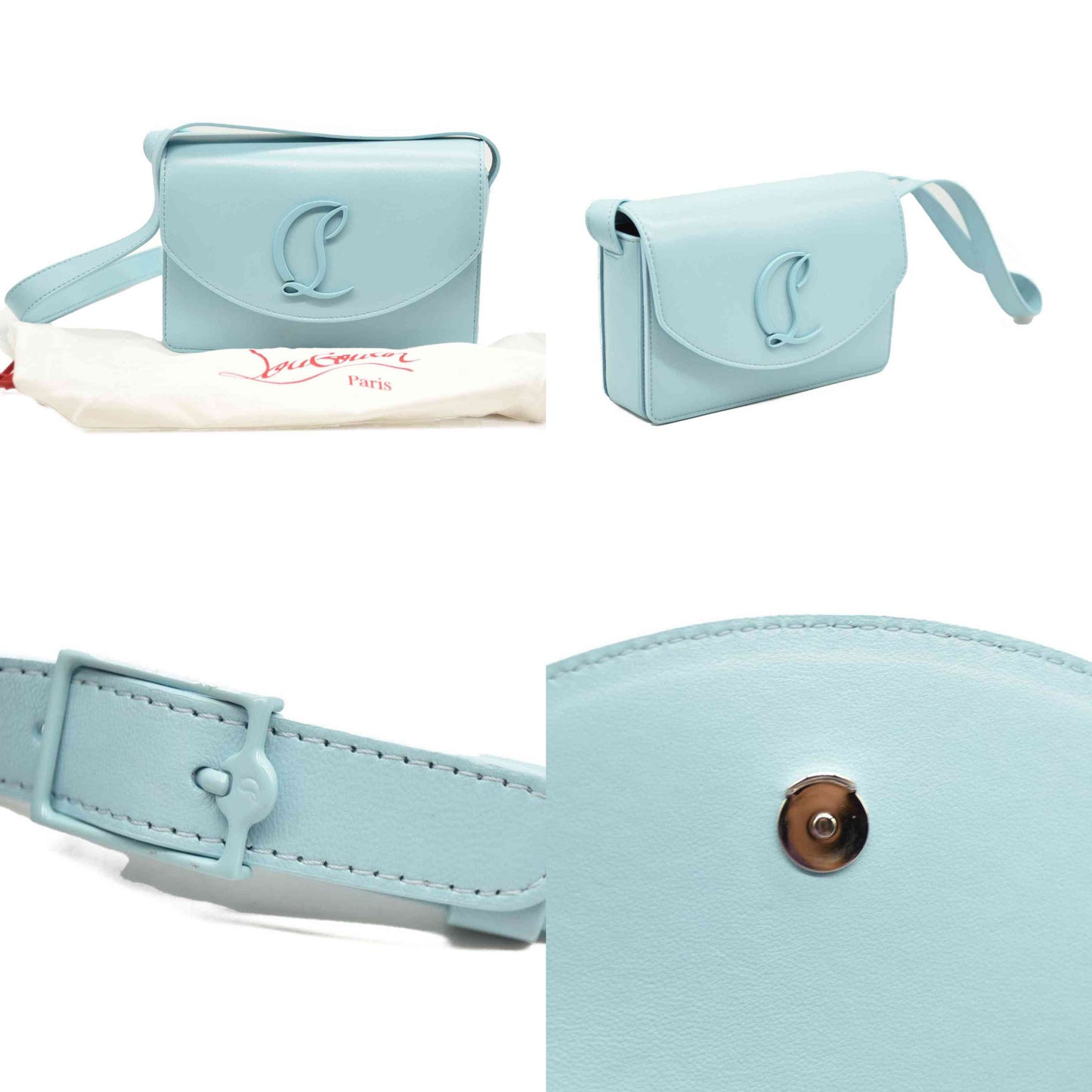 Christian Louboutin  Calfskin Loubi54 Crossbody Bag Mineral