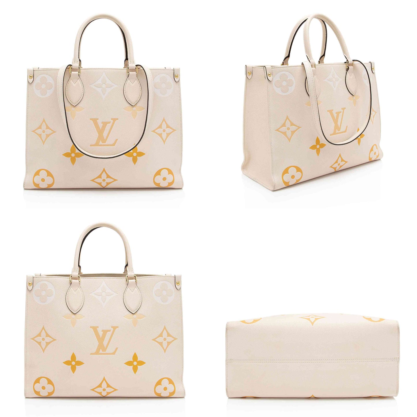 LOUIS VUITTON Empreinte Monogram Giant By The Pool Onthego MM Cream Saffron