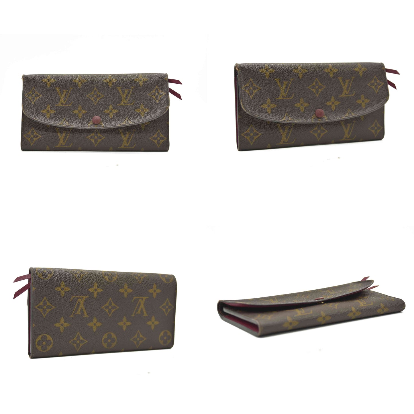 Louis Vuitton Monogram Emilie Wallet Fuchsia TA0196