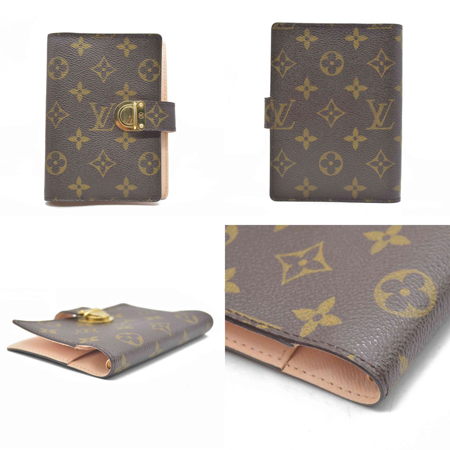 $505 Louis Vuitton Monogram Koala Small Ring Agenda Cover Rose Ballerine CA0075 2005 CONSIGNMENT