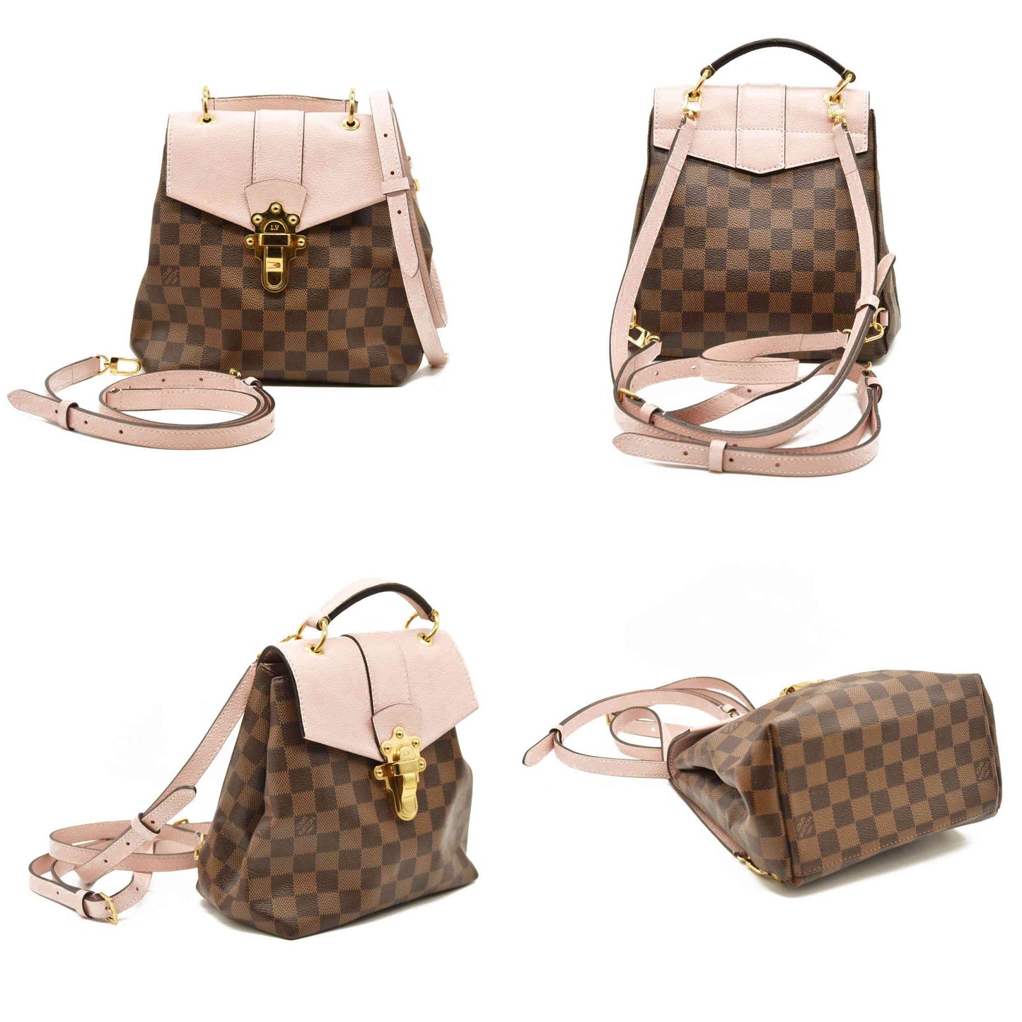 Louis Vuitton  Damier Ebene Clapton Backpack Magnolia