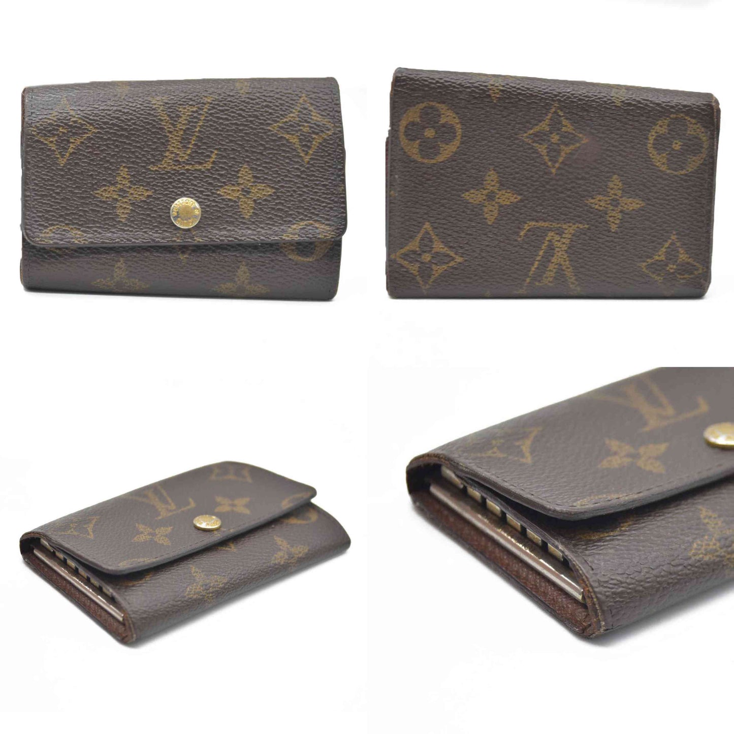 AUCTION $345 Louis Vuitton Monogram Multicles 6 Ring Key Case Brown CT2133
