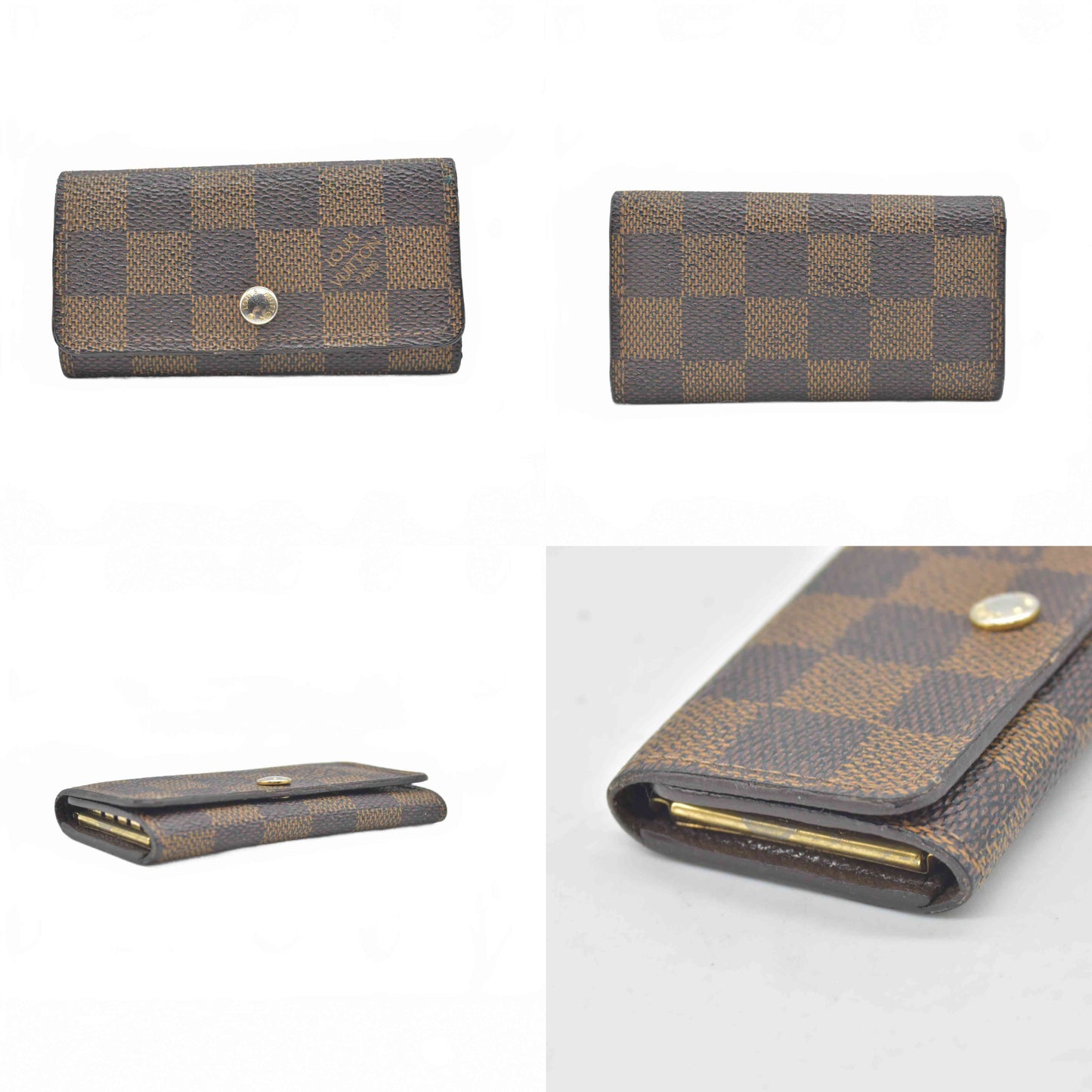 $345 2012 Louis Vuitton Damier Ebene Multicles 4 Key Holder CT1162