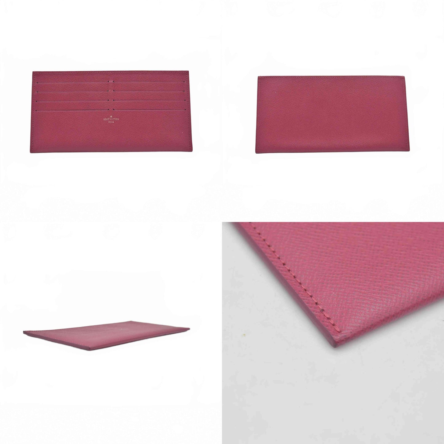 Louis Vuitton  Calfskin Felicie Card Holder Insert Fuchsia