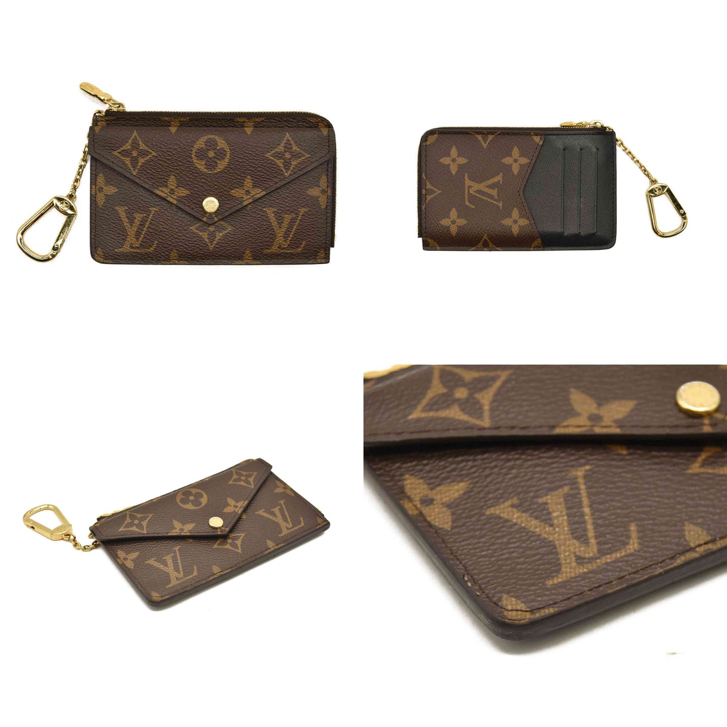 Louis Vuitton  Monogram Recto Verso Card Holder Black