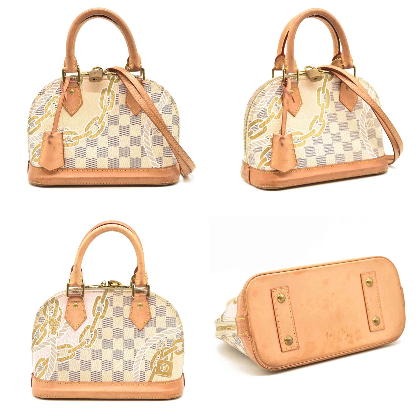 LOUIS VUITTON Damier Azur Nautical Alma BB Crossbody RFID