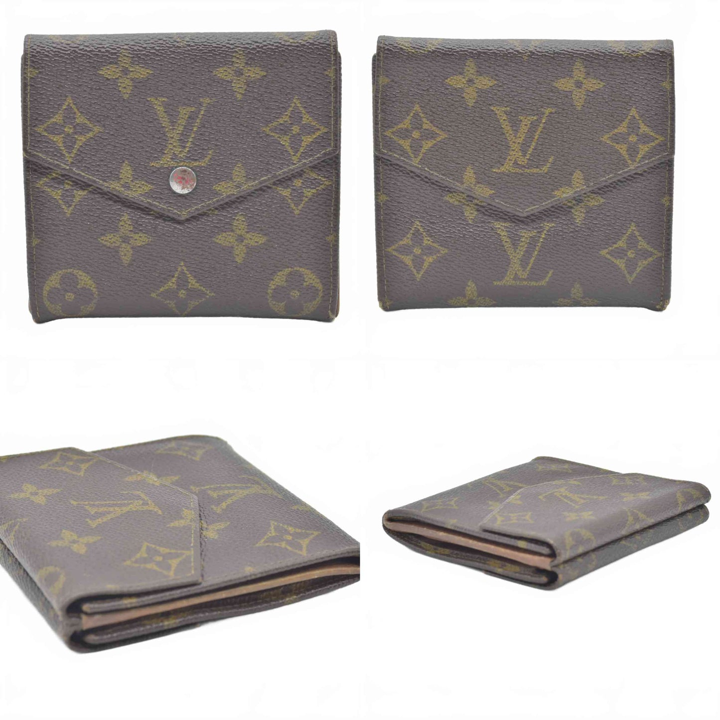 $630 1988 Louis Vuitton Monogram Elise Compact Wallet 884AN