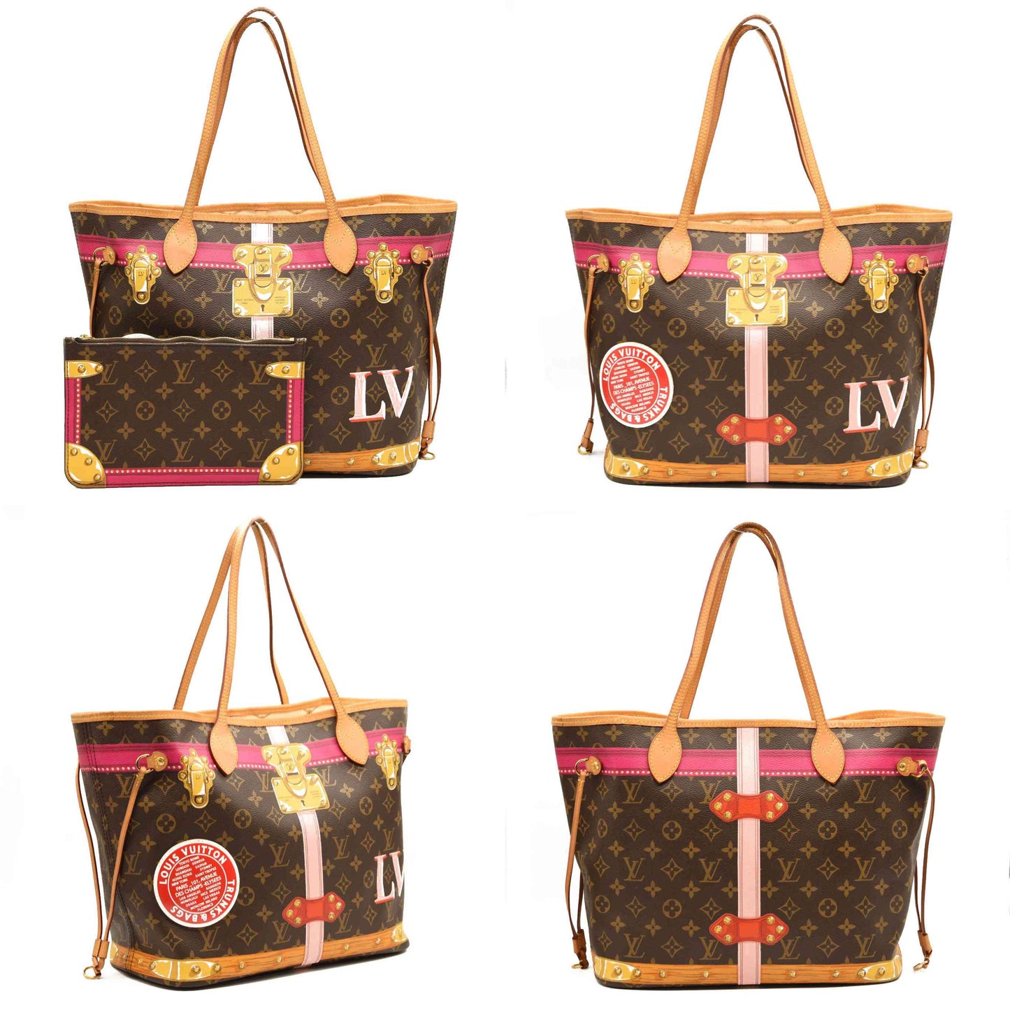 LOUIS VUITTON Monogram Summer Trunks Neo Neverfull MM with Pouch